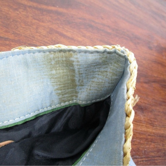 Tommy Hilfiger Shoulder Purse Summer Plaid Straw Color - Picture 6 of 8